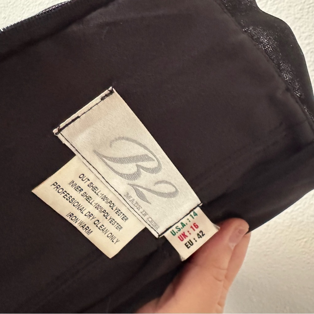 Vintage B2 Black White Bow Bustier Cami Bodice Top Y2K Preppy Size 14 - Picture 5 of 13